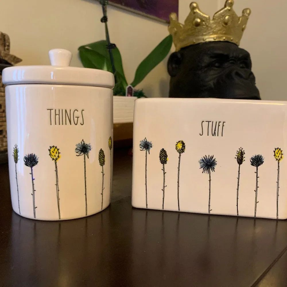 Rae Dunn Wildflowers Bathroom Containers, Rae Dunn Wash, Rae Dunn Stuff, Flower